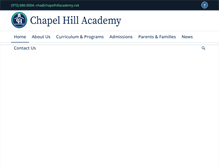 Tablet Screenshot of chapelhillacademy.net